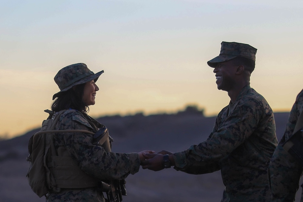 1st MLG Leadership recognizes Marines during Steel Knight 24