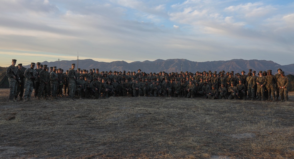 1st MLG Leadership recognizes Marines during Steel Knight 24