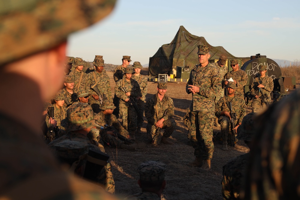 1st MLG Leadership recognizes Marines during Steel Knight 24