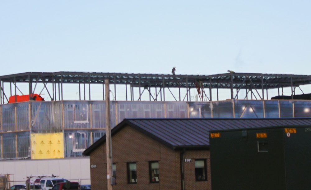 January 2025 barracks construction operations for East Barracks Project at Fort McCoy