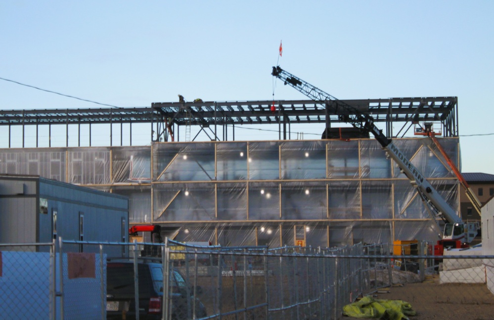 January 2025 barracks construction operations for East Barracks Project at Fort McCoy