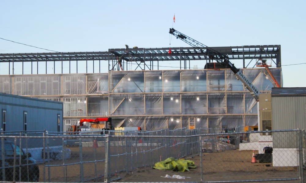 January 2025 barracks construction operations for East Barracks Project at Fort McCoy