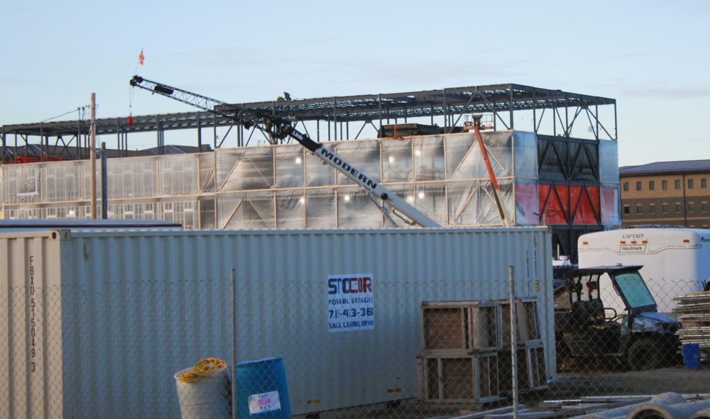 January 2025 barracks construction operations for East Barracks Project at Fort McCoy