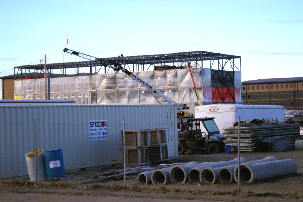 January 2025 barracks construction operations for East Barracks Project at Fort McCoy