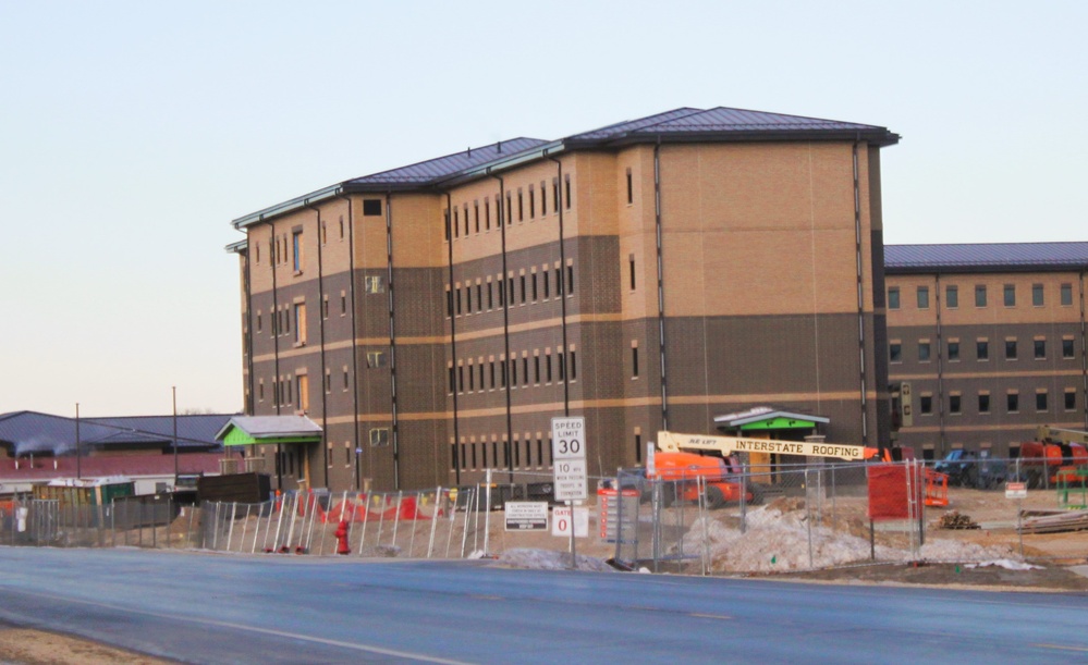 January 2025 barracks construction operations for South Barracks Project at Fort McCoy