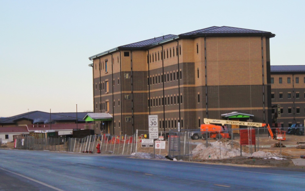 January 2025 barracks construction operations for South Barracks Project at Fort McCoy