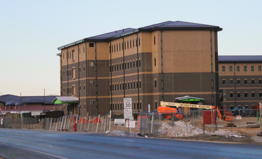 January 2025 barracks construction operations for South Barracks Project at Fort McCoy