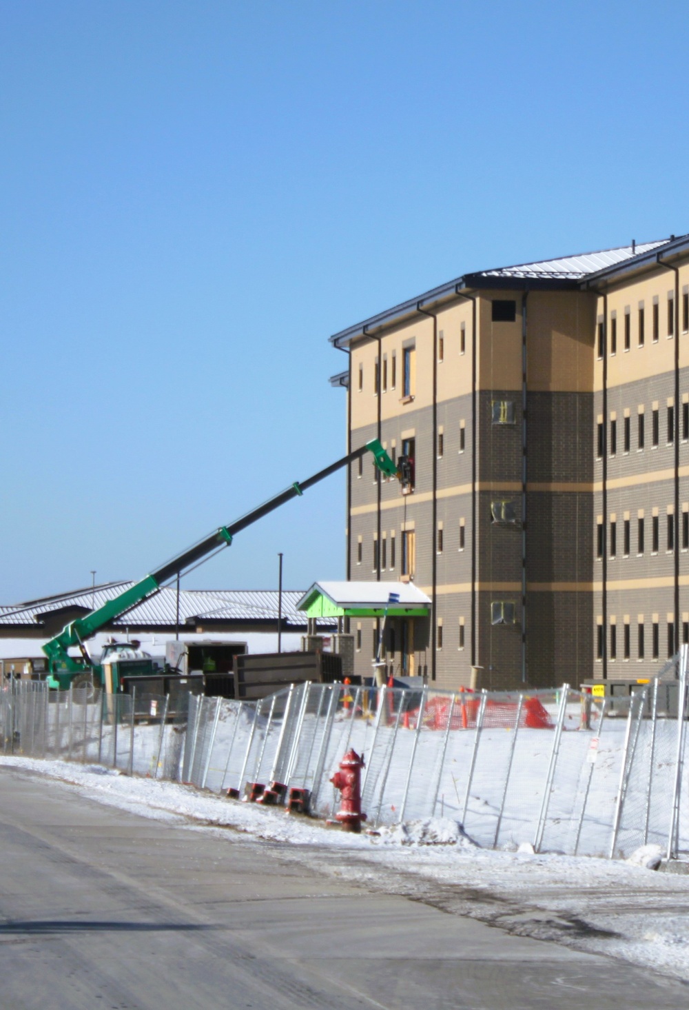 January 2025 barracks construction operations for South Barracks Project at Fort McCoy