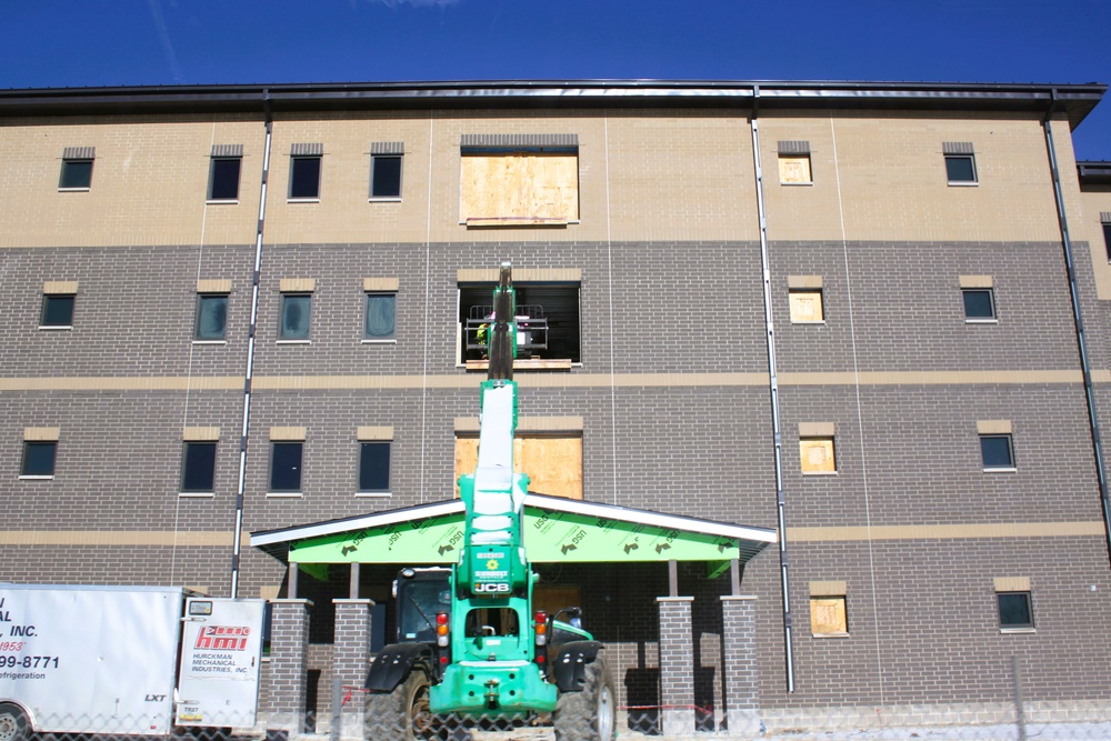 January 2025 barracks construction operations for South Barracks Project at Fort McCoy