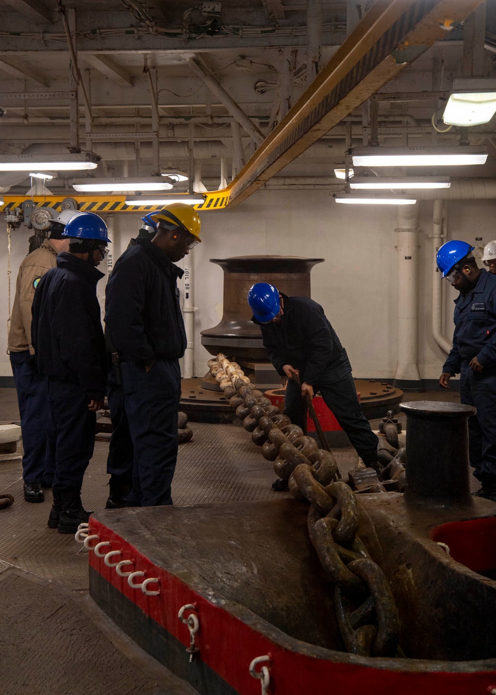 Sea and Anchor Detail aboard USS America (LHA 6)