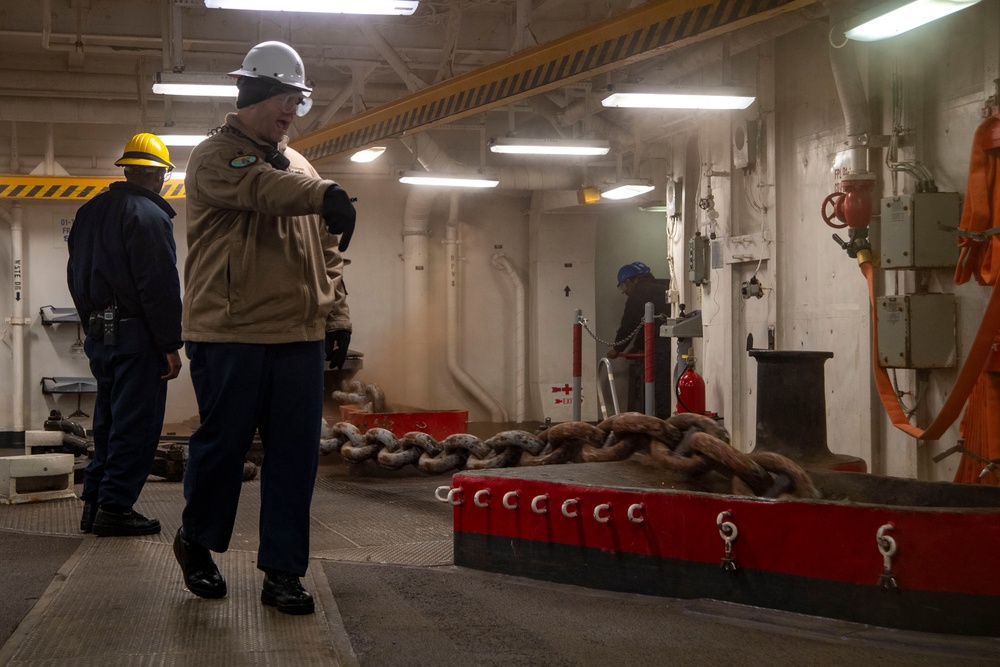 Sea and Anchor Detail aboard USS America (LHA 6)