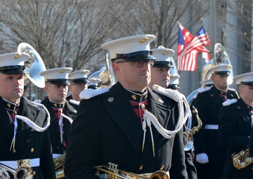 “The President’s Own” U.S. Marine Band rehearses for inauguration