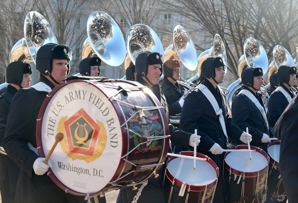 U.S. Army Field Band rehearses for inauguration