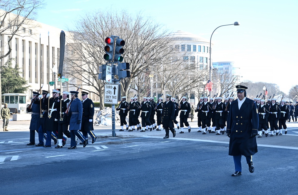 Service members rehearse for inauguration