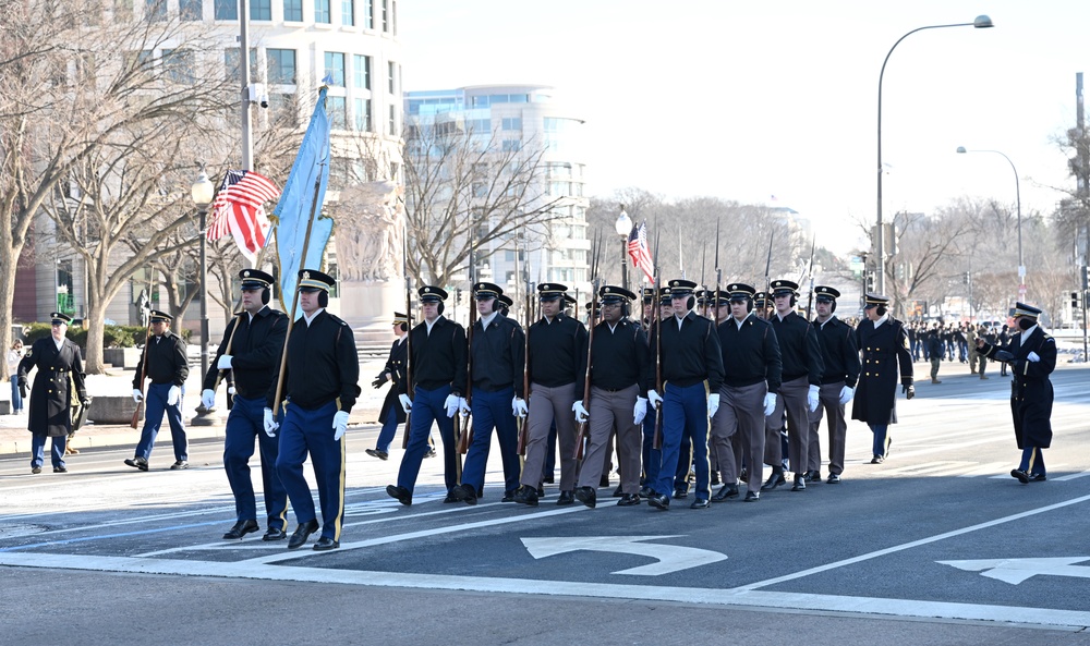 U.S. Army Honor Guard rehearses for inauguration