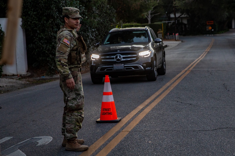 California Army National Guard supports local law enforcement during LA Wildfires