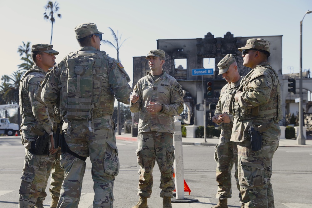 40th MP Company Monitors TCP's around Palisades Fire