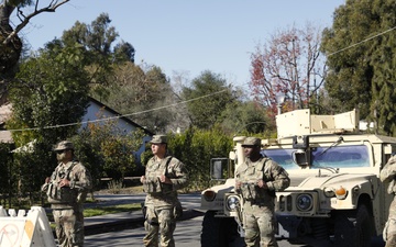 40th MP Company Monitors TCP's around Palisades Fire