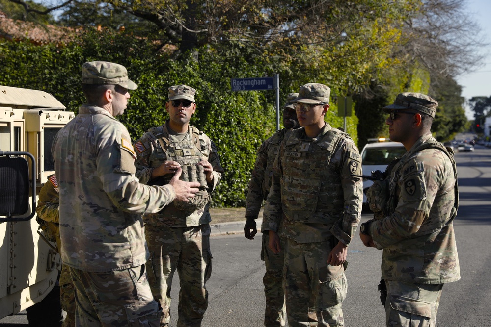 40th MP Company Monitors TCP's around Palisades Fire