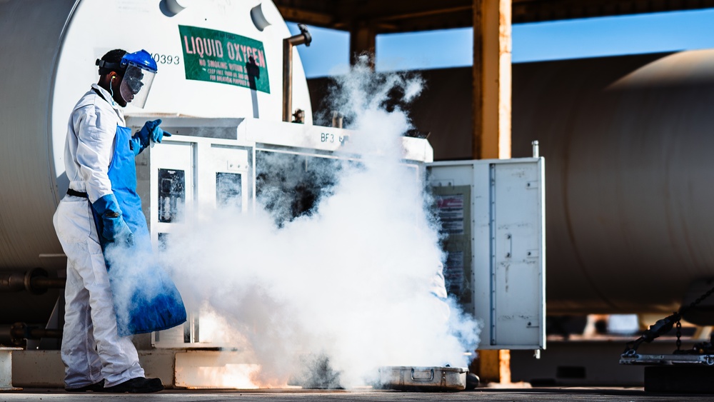 Keeping it cool: 379th ELRS cryogenics technicians