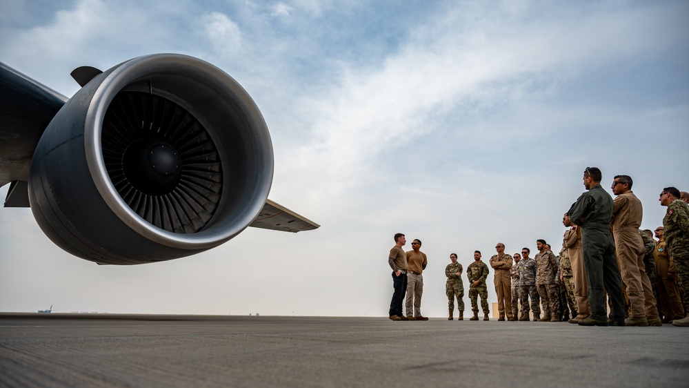 Coalition partners tour KC-46A static display