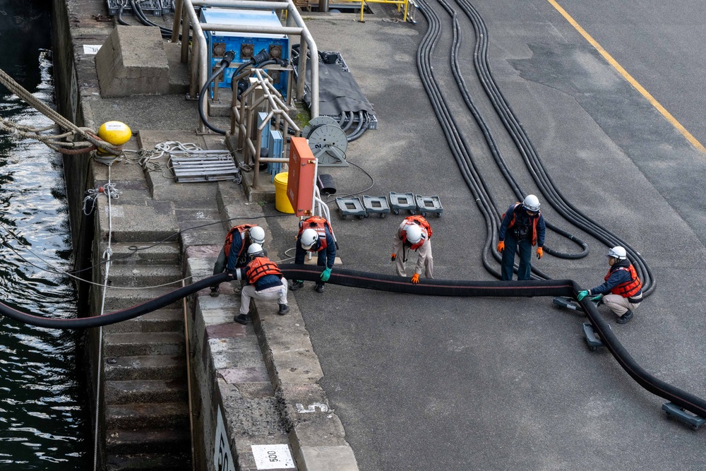 Refueling aboard USS America (LHA 6)