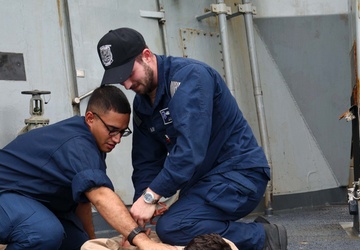 USS William P. Lawrence conducts routine operations as part of the Carl Vinson Carrier Strike Group