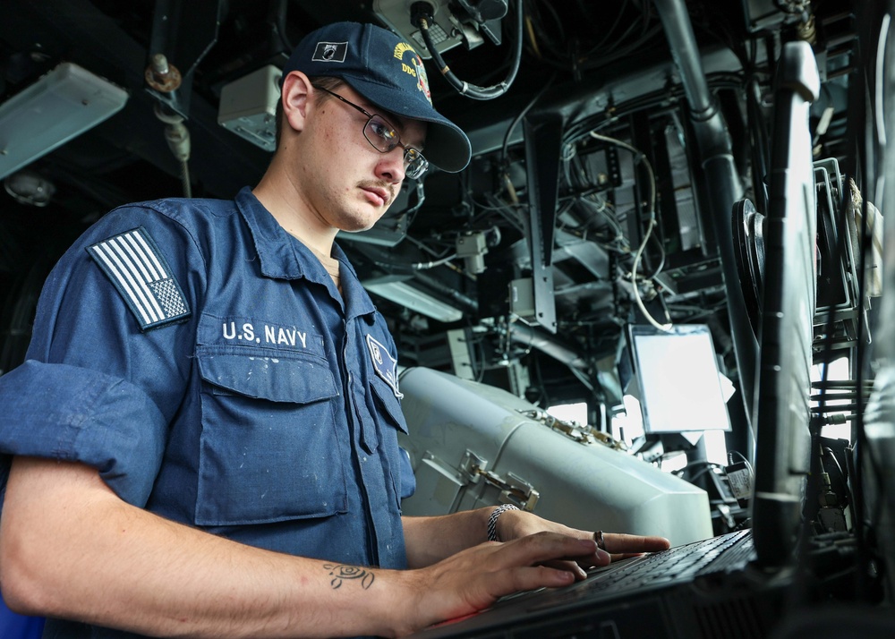 USS William P. Lawrence conducts routine operations as part of the Carl Vinson Carrier Strike Group