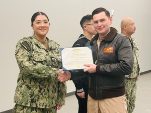 VFA-27 Sailors receive awards (Radio)