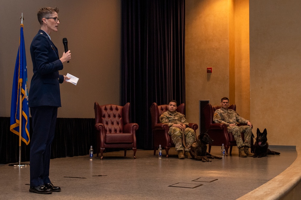 Military working dogs honored in retirement ceremony