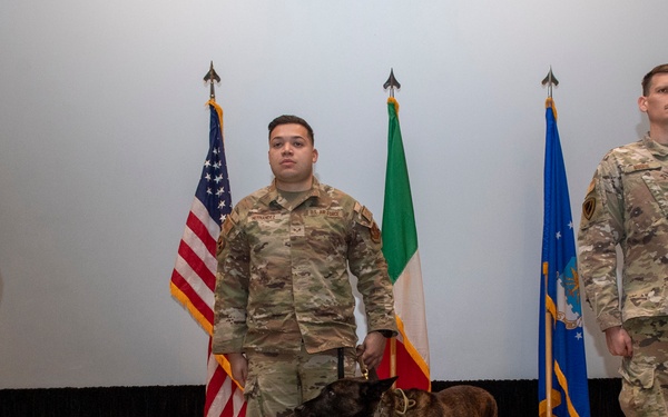 Military working dogs honored in retirement ceremony