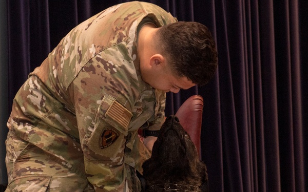 Military working dogs honored in retirement ceremony