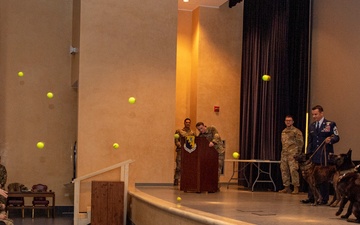 Military working dogs honored in retirement ceremony