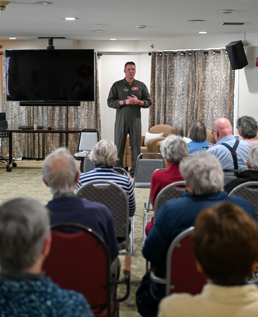 104th Fighter Wing Operations Group commander visits Lanthrop Retirement Community, boosts  community support