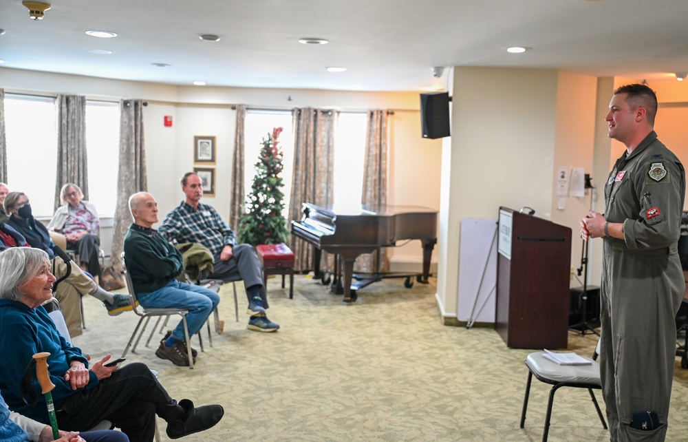 104th Fighter Wing Operations Group commander visits Lanthrop Retirement Community, boosts  community support