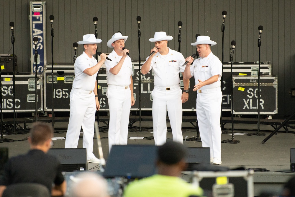 U.S. Navy Band Sea Chanters Chorus performs at Allen Pond Park