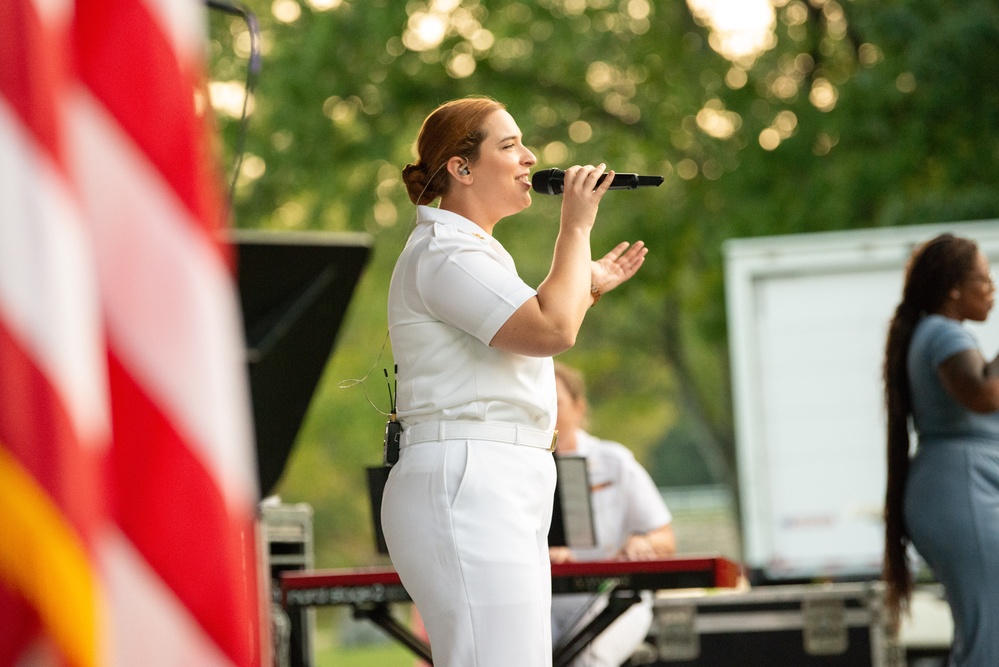 U.S. Navy Band Sea Chanters Chorus performs at Allen Pond Park