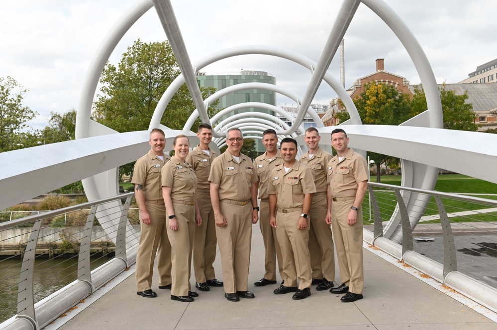 U.S. Navy Band Chief Selects pose in Navy Yard