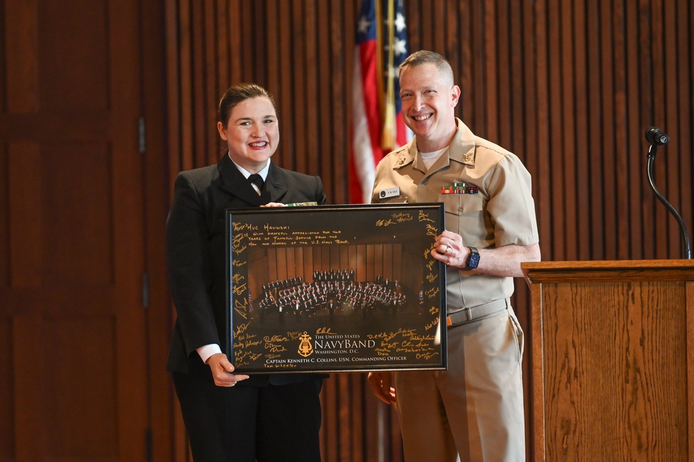 U.S. Navy Band hosts retirement ceremony for Chief Musician Susan Kavinski