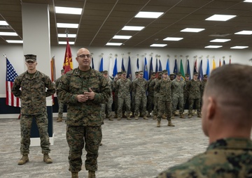 Fire Support Battery, 10th Marine Regiment, 2d Marine Division Change of Command