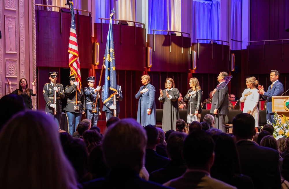 Indiana National Guard soldiers and airmen support Indiana Gubernatorial Inauguration