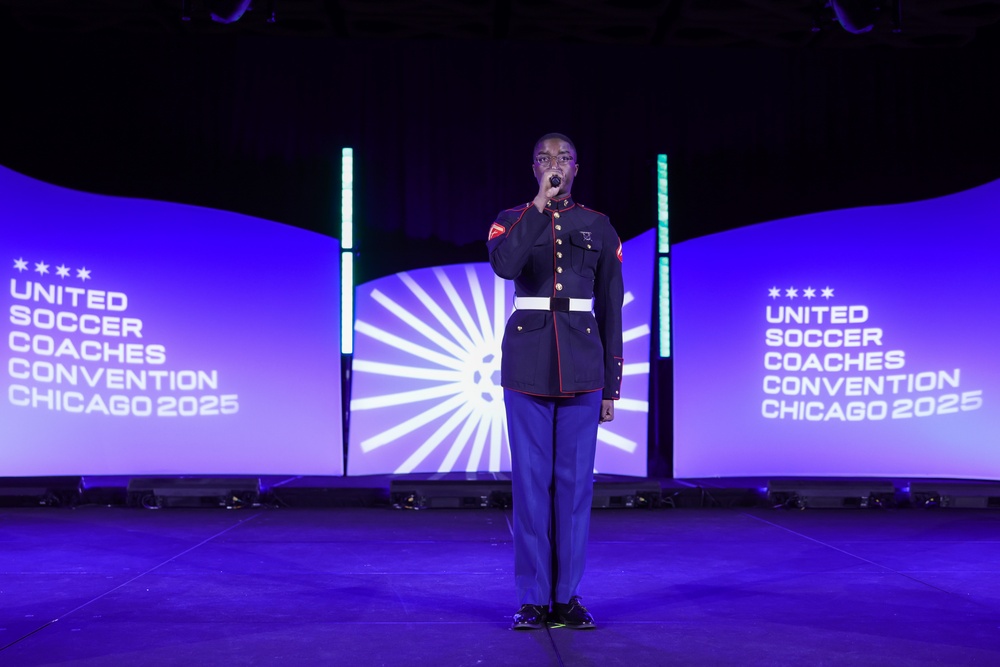 U.S. Marine Sings National Anthem at USCC 2024