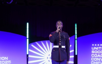 U.S. Marine Sings National Anthem at USCC 2024