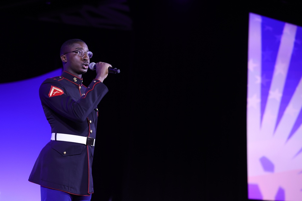 U.S. Marine Sings National Anthem at USCC 2024