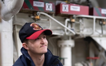 USS Ronald Reagan (CVN 76) Sailors check damage control equipment