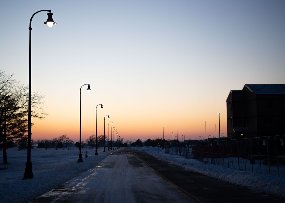 Winter storm blankets McConnell Air Force Base