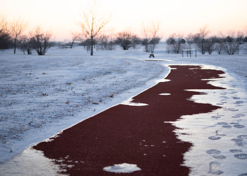 Winter storm blankets McConnell Air Force Base