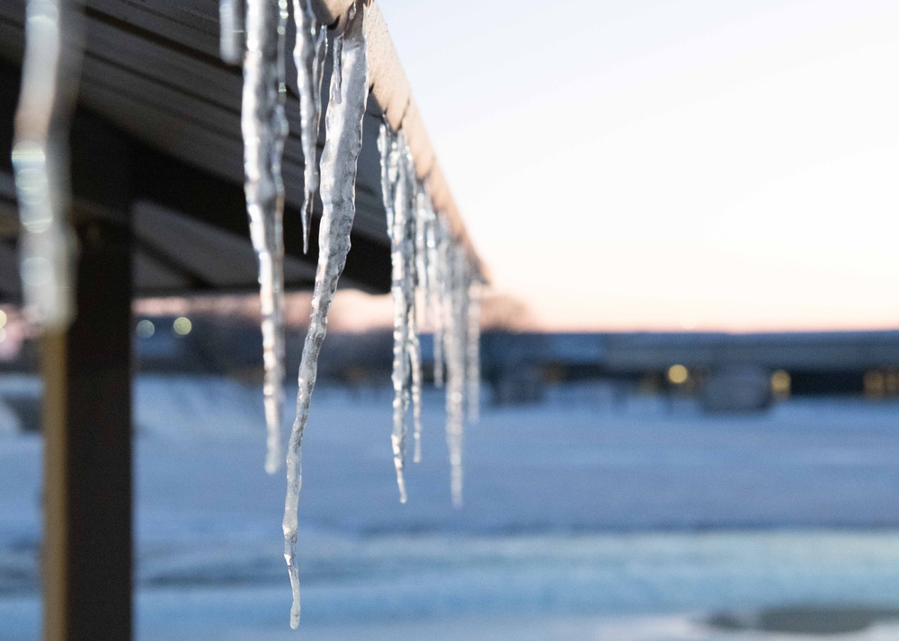 Winter storm blankets McConnell Air Force Base