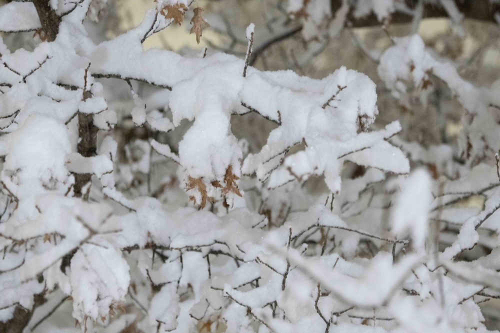 Winter storm blankets McConnell Air Force Base