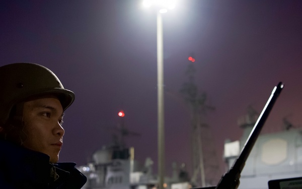Sampson Sailor Stands Watch